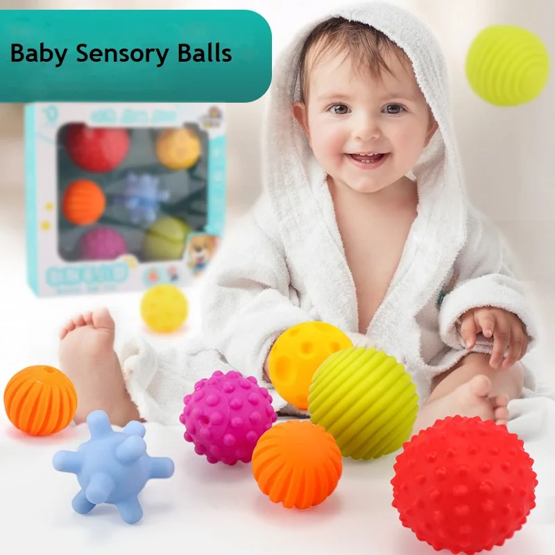 Sensory Balls for Baby Touch Hand Ball Massage Soft Textured Balls Baby Hands Squeeze Balls Set Develop Kid's Tactile Senses Toy