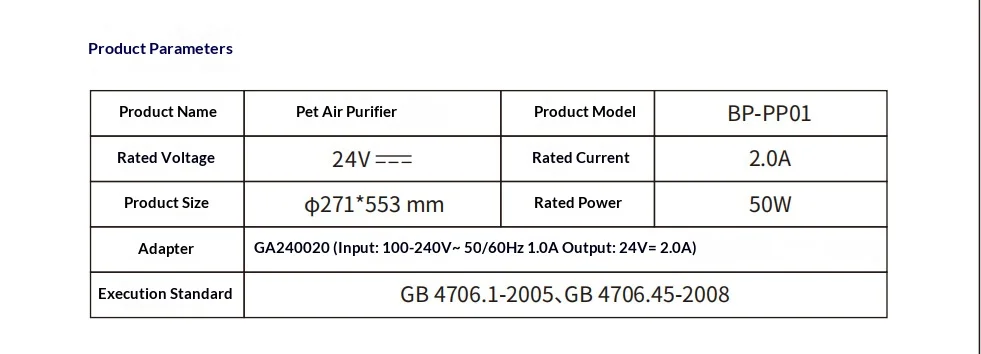 JH Smart Pet Air Purifier H13 HEPA+Activated Carbon PM2.5 Display Child Lock Tim