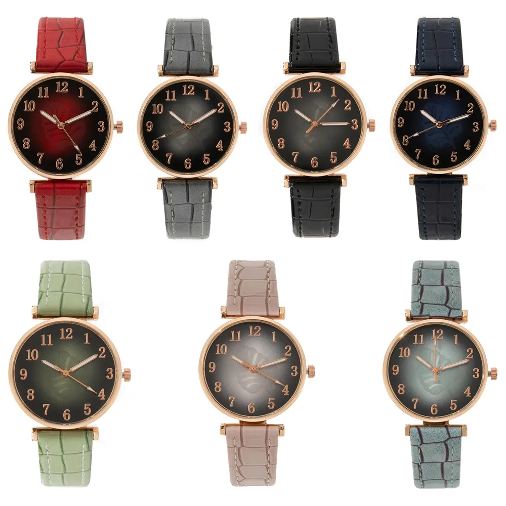 chinese dress ladies Women Watches Gem Cut Geometry Crystal Leather Quartz Wristwatch Fashi   V.I.P Digital Presence