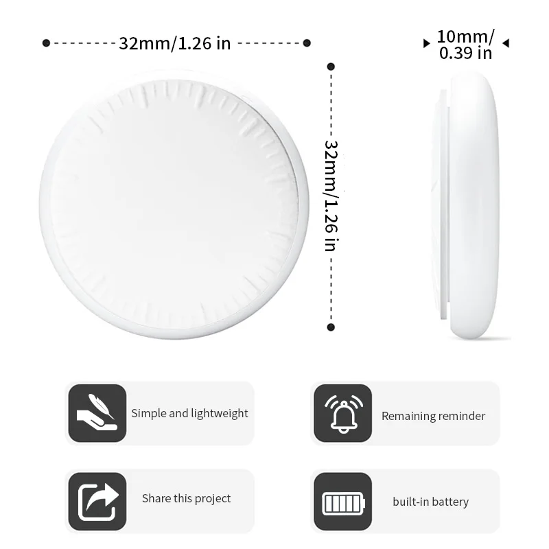 Mini GPS Tracker For iOS System Find My APP air tag Item Locator for Key Luggage Backpack ​Tracker Smart BT airtag