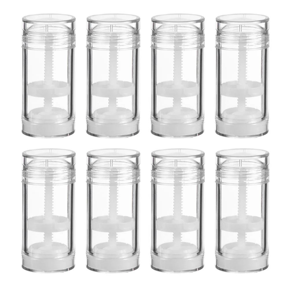 8 Pcs Rotating Deodorant Bottle Clear Empty Bottles Lip Balm Containers Travel Lotion Storage DIY Make up