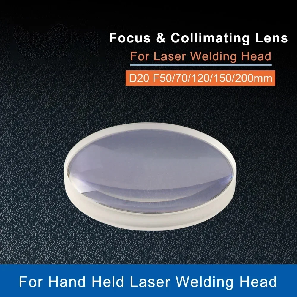 

LSKCSH High Quality Fiber Laser Hand-Held Welding Head Focus Lens Collimator Lens Singlet D20 F50 70 120 150 200 250 300mm