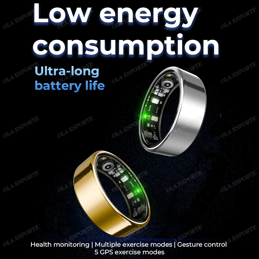 2026 Men Women Smartring Heart Rate Blood Oxygen Sleep Monitor Multi-Sport Modes IP68 Waterproof Health Monitoring Smart Ring 2