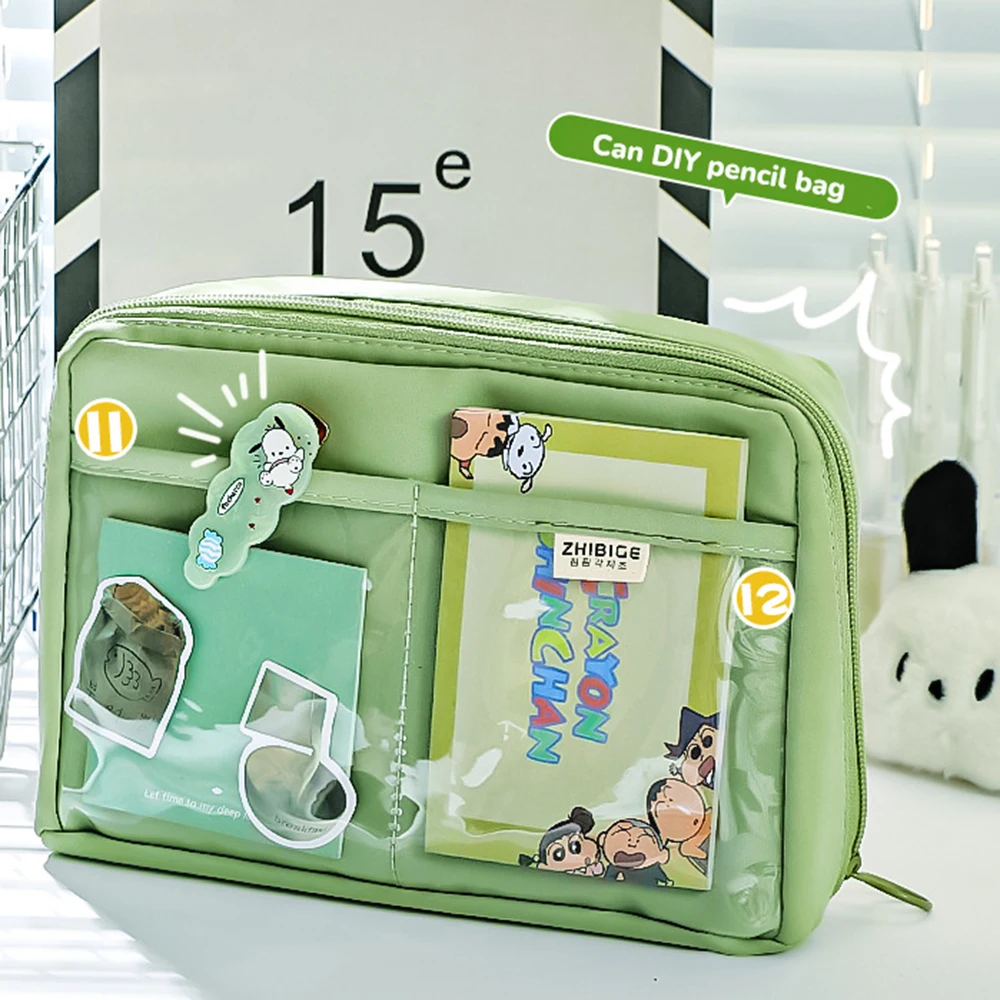 대용량 연필 케이스, 다기능 휴대용 문구 보관, 학생 학용품, 12 레이어