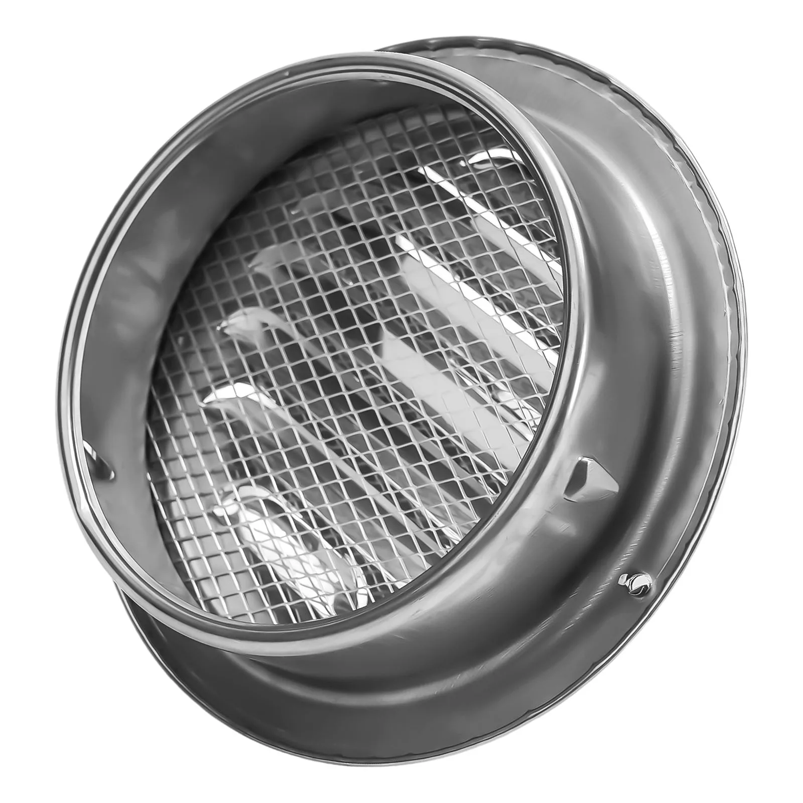 Air Vent Grille Ventilation Grille Air Vent Cover Ducting Ventilation Cover Air Conditioning Hole Cover Stainless Steel Wall Ceiling Air Vent Ducting Ventilation Exhaust Grille Cover 100mm Waterproof Outlet Heating Cooling Vents Cap