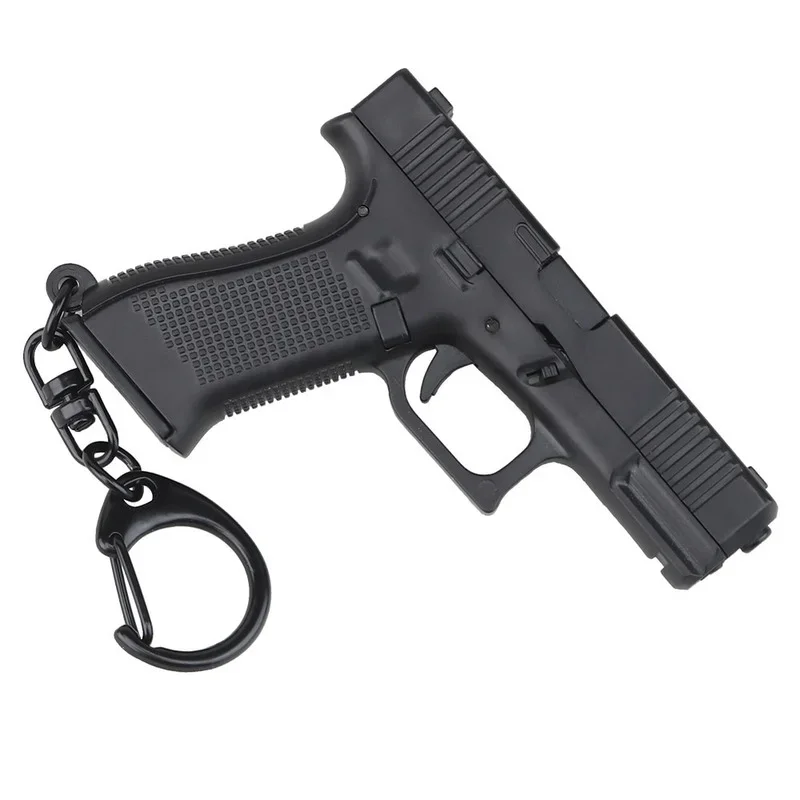1:3 Tactical Pistol Shape Keychain Mini Portable Decorations Detachable G-45 GunWeapon Keyring Key Chain Ring Trend Gift tactical pistol keychain