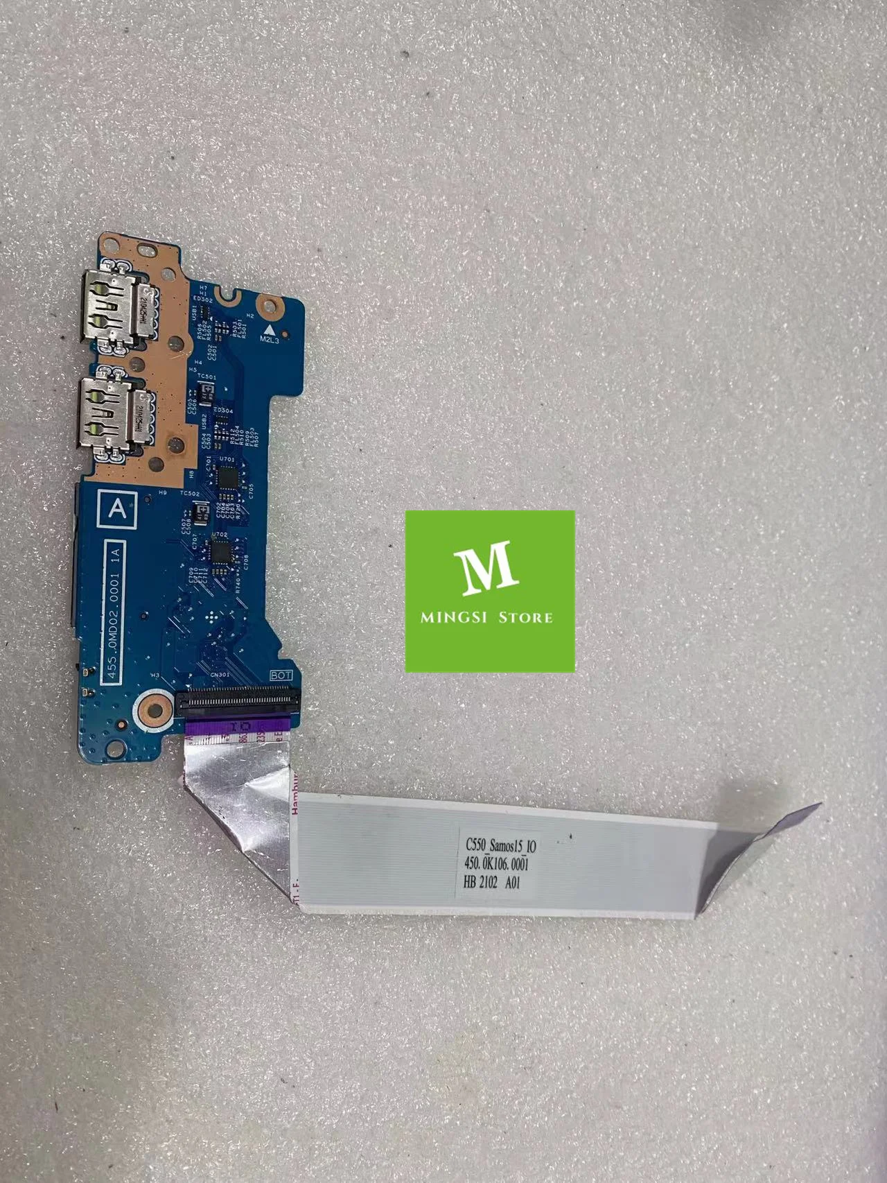 para Lenovo Ideapad Flex 14are05 Leitor Botão de Alimentação Porta Usb Board 448.0k109.0021 448.0md05.0011 - Imagem 2
