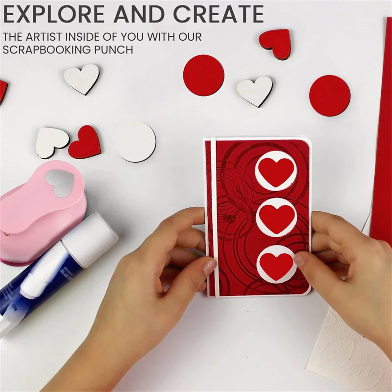 Heart Punch DIY Embossing Punches 8/15/25/38/50mm for Scrapbooking Paper Cutting Hole Rounder Cutter Machine