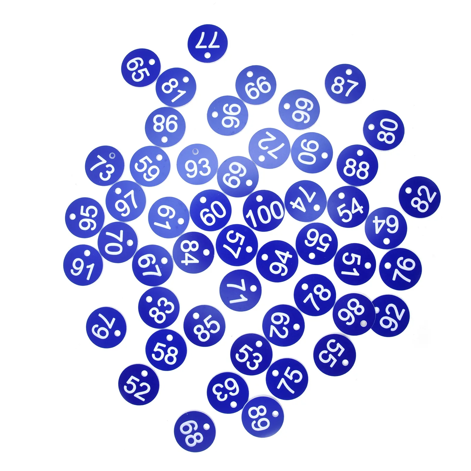 100PCS/Set Numbered Label Numbered Tag for Farm Livestock Beekeeping Husbandry Breeding Supplies1-50 Blue Key Words 4