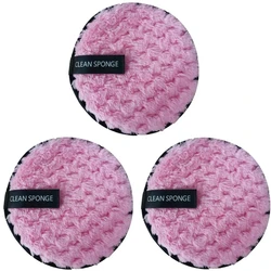Eco - Friendly Reusable Makeup Remover Pads - Set of 3 Ultra - Soft Microfiber Cleansing Cloths (Pink)