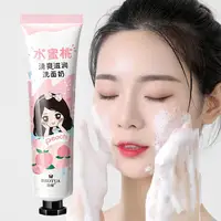 honey peach Facial Cleanser Foam Face Wash Collagen Care Cleansing Oil Moisturizing Skin 30g Shrink Control Pores B4J8 1
