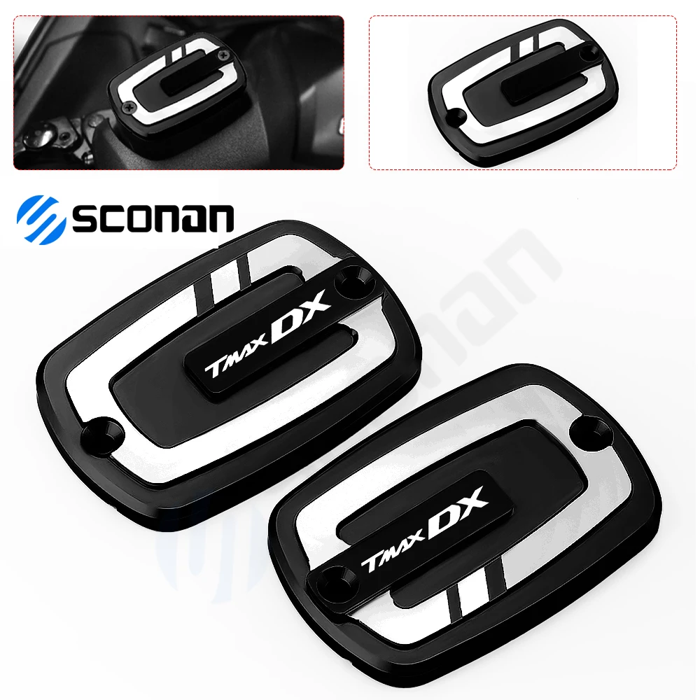 

For Yamaha TMAX DX TMAX SX TMAX500 TMAX530 TMAX560 Techmax Tmax 500 530 560 Motorcycle Brake Fluid Fuel Reservoir Tank Cap Cover