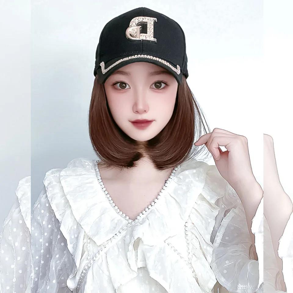 Synthetic Short Bob Wig Cap for Women with Heat Resistant Fiber