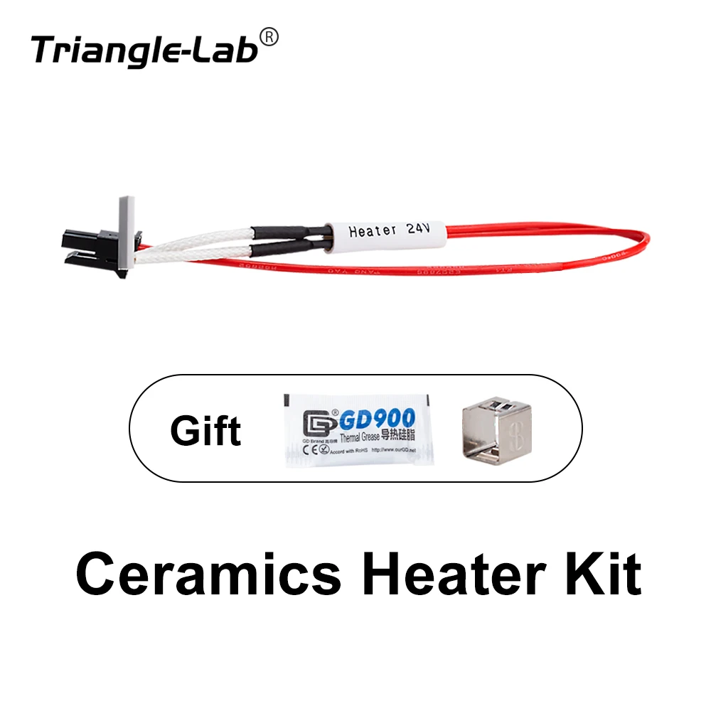 Trianglelab Rapido v2 Kit Aquecedor de Cerâmica Termopar Heatblock K500 m4 104gt2 100k 3950 Pt1000 para Hotspot Rapido V2.0 - Imagem 2