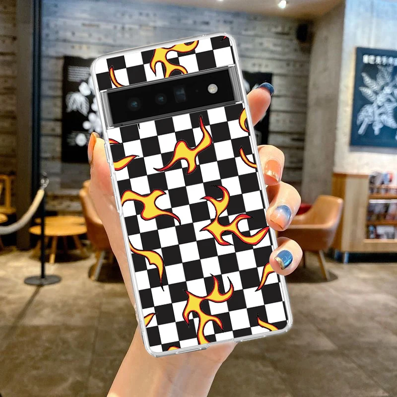 Chessboard Art Soft Clear TPU Transparent Phone Case
