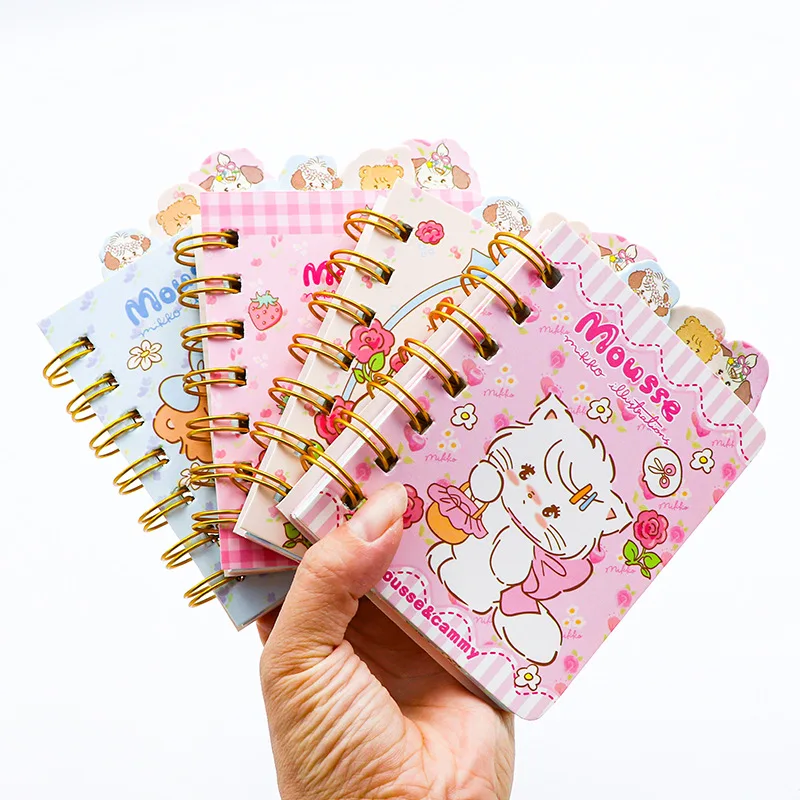 

12pcs Cartoon Cute Mikko Coil Notepad Message Memo Small Notebook Stationery Wholesale