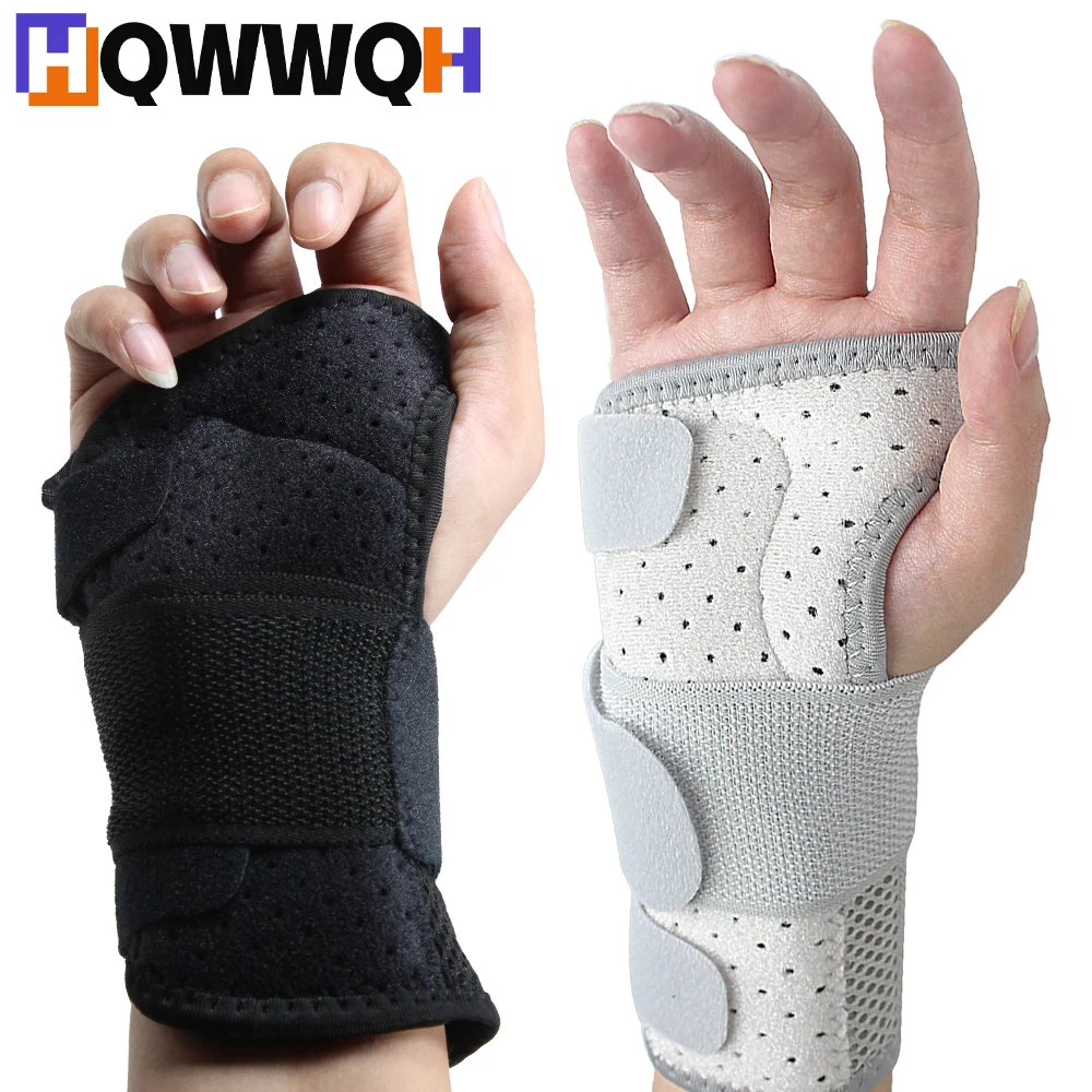 1Pcs Carpal Tunnel Wrist Brace Stabilizer (Left or Right)-Adjustable Night Arm Compression Hand Support Splint for Men Women