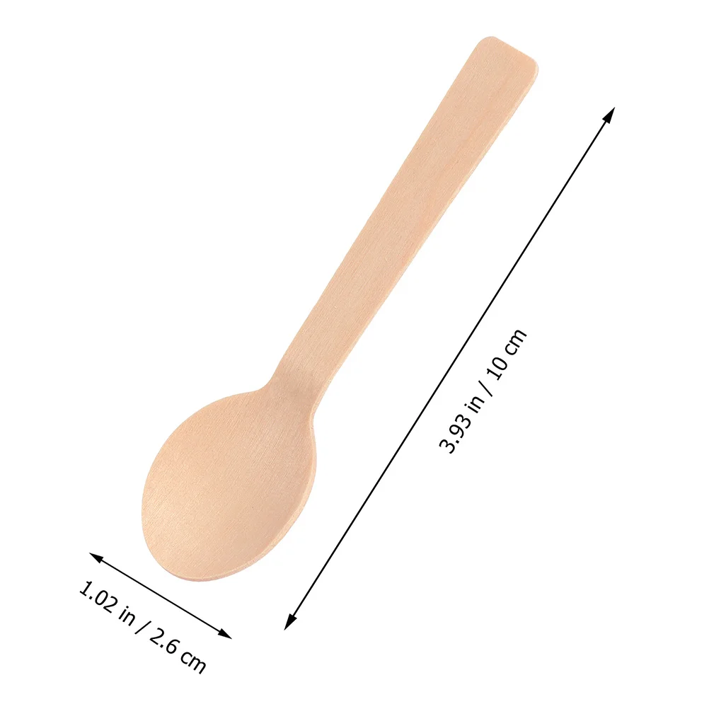 picnics - great for parties bbqs Details about   Disposable Wooden Dessert Spoon Pack 100 