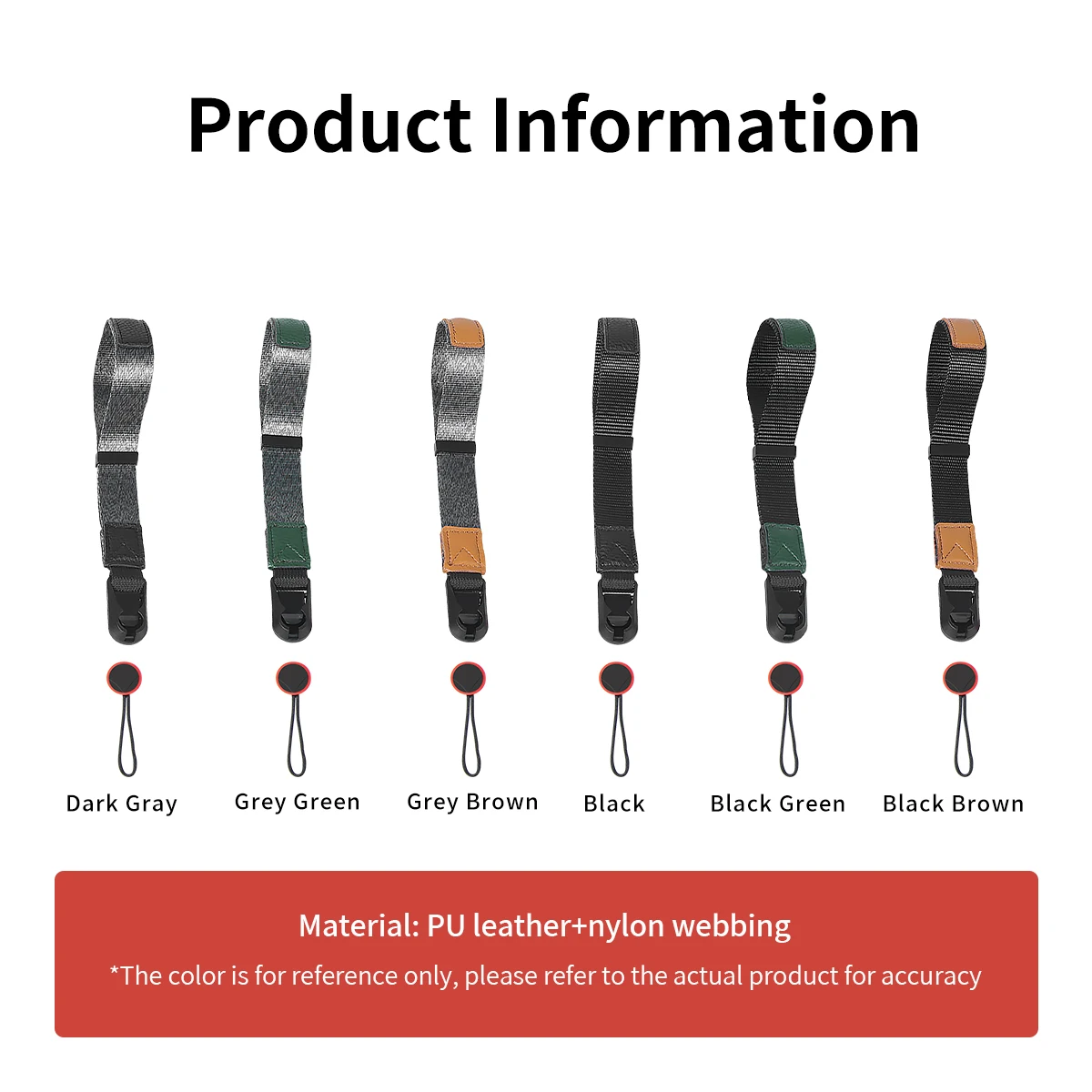 Mecoright  Quick Hanging Wristband for DSLR Camera Strap, Quick Detachment Hanging Rope Hand Rope Anti Release Handheld Rope 6