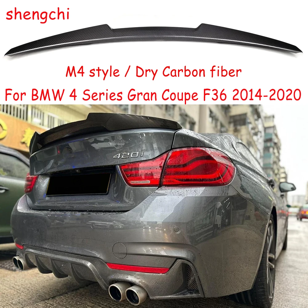 

F36 M4 Style Dry Carbon Fiber Rear Trunk Spoiler for BWM 4 Series Gran Coupe F36 420i 428i 430i 435i 440i Spoiler 2014-2020
