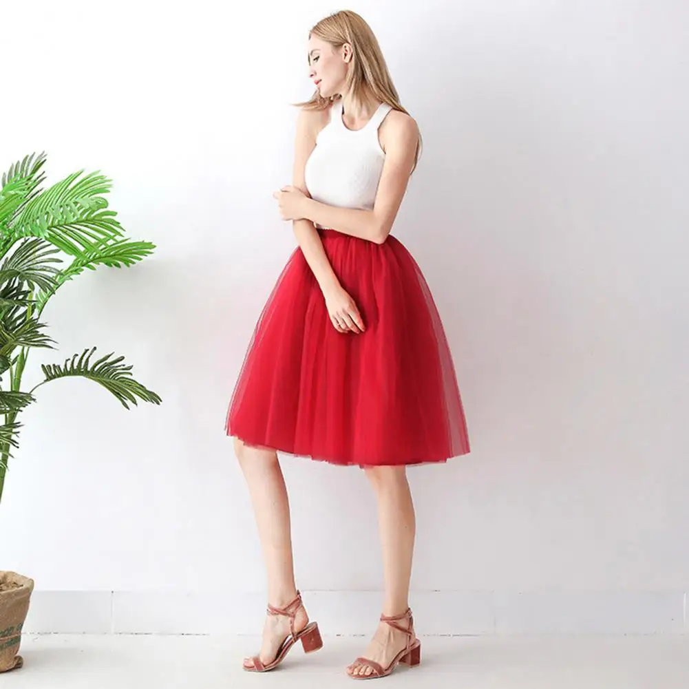 

Юбка из фатина ярких цветов, стильная женская юбка из фатина с завышенной талией для лета, карнавальный костюм, легкий яркий цвет