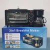 Three-in-one breakfast machine household multi-function toaster oven coffee machine bread machine 3