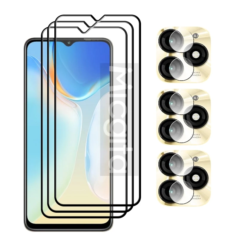 Premium Full Glue Screen Protector with Anti-Scratch Glass & Soft Fiber Lens Film