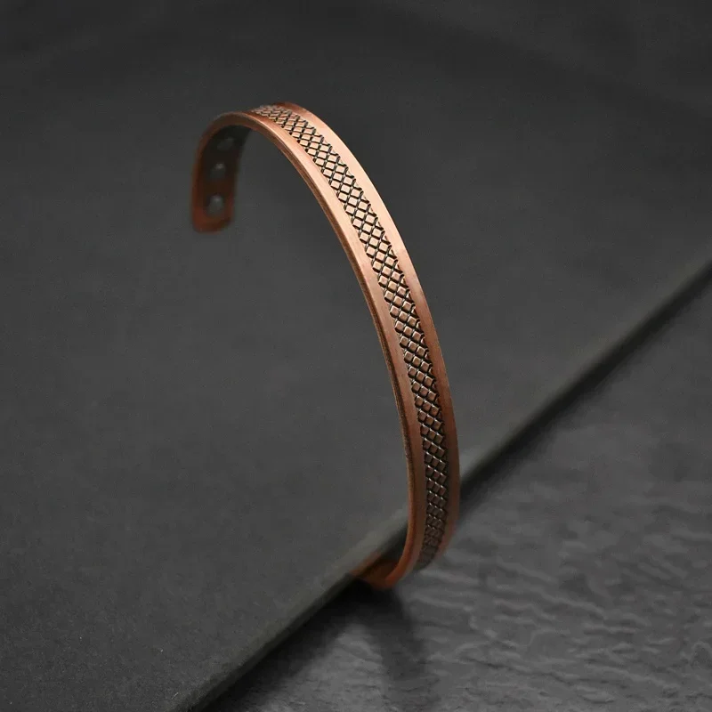 Magnetic Energy Copper Bracelet For Men 99.9% Copper Magnetic Bracelet Adjustable Bangle Jewelry Gift