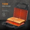 3-in-1 Waffle, Grill & Sandwich Maker, Panini Press Grill and Waffle Iron Set with Removable Non-Stick Plates 4