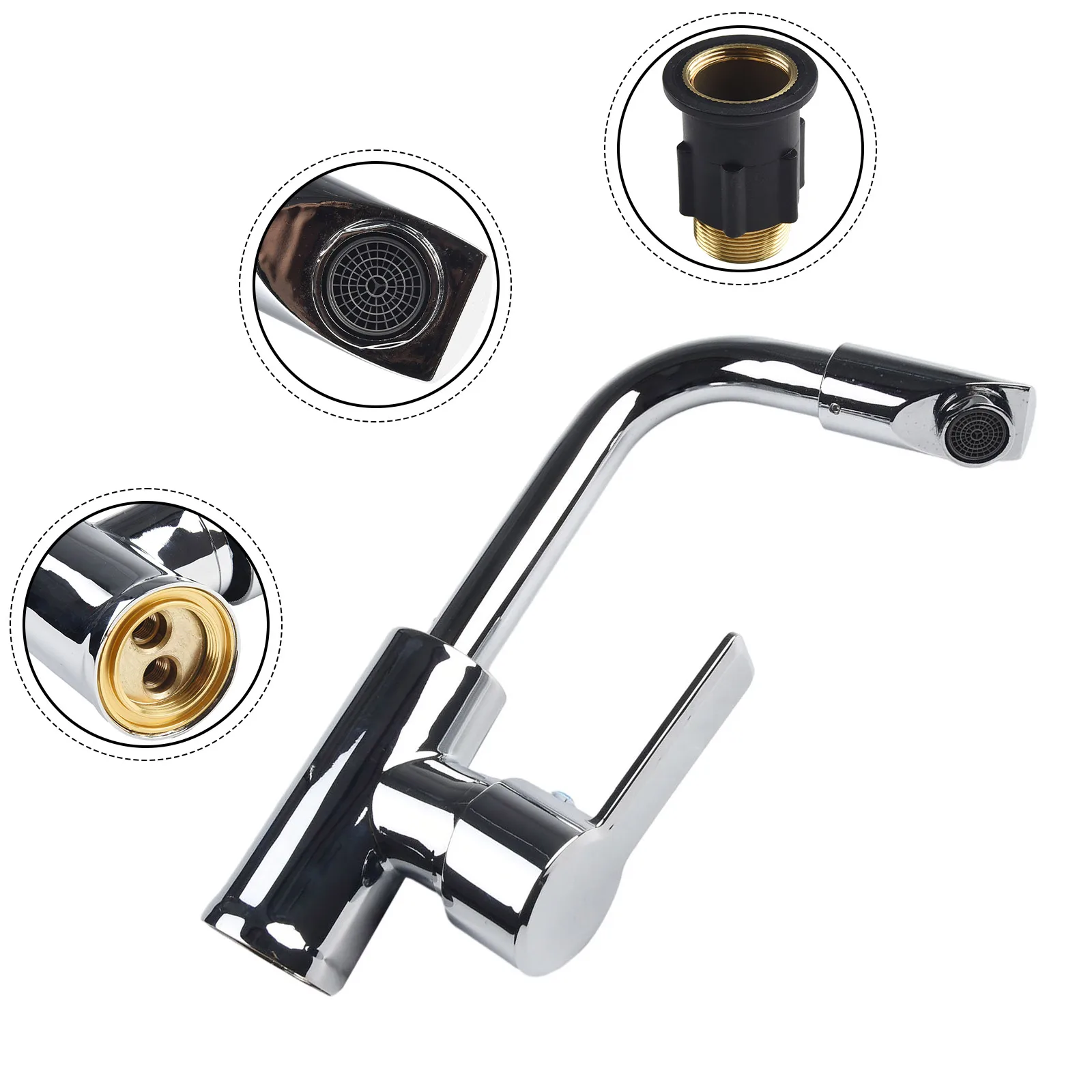

Bathroom Faucet Deck Mounted Mixer Tap 360 Degree Rotation Stream Sprayer Nozzle Toilet Sink Hot Cold Mixer Tap