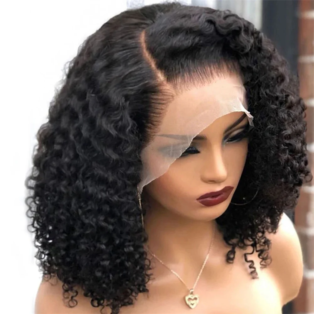 

Deep Wave Short Bob Wig Human Hair 13x4 13x6 Lace Frontal Wigs Water Wave HD Lace Front Wigs Curly 4x4 Lace Closure Wigs