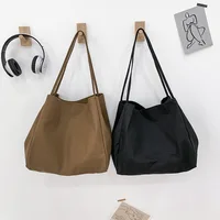 Casual Large Capacity Canvas Shopper Totes High Quality Eco Reusable Grocery Handbag For Women Travel Shoulder Bags Daily Pouch - Image 3