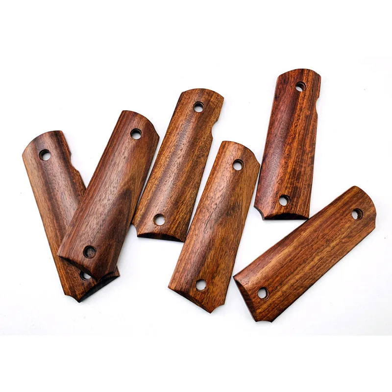 1 Paar Zambian Red Sandelholz 1911, Modelle, Griffe, Griffflicken, CNC-DIY-Herstellung, roher Holzschuppen, Schaftzubehör, Materialplatte – Detail 5
