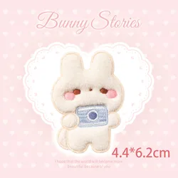 Adorable Rabbit Self - Adhesive Embroidery Patch - Cartoon Animal DIY Decoration (Rabbit 5)