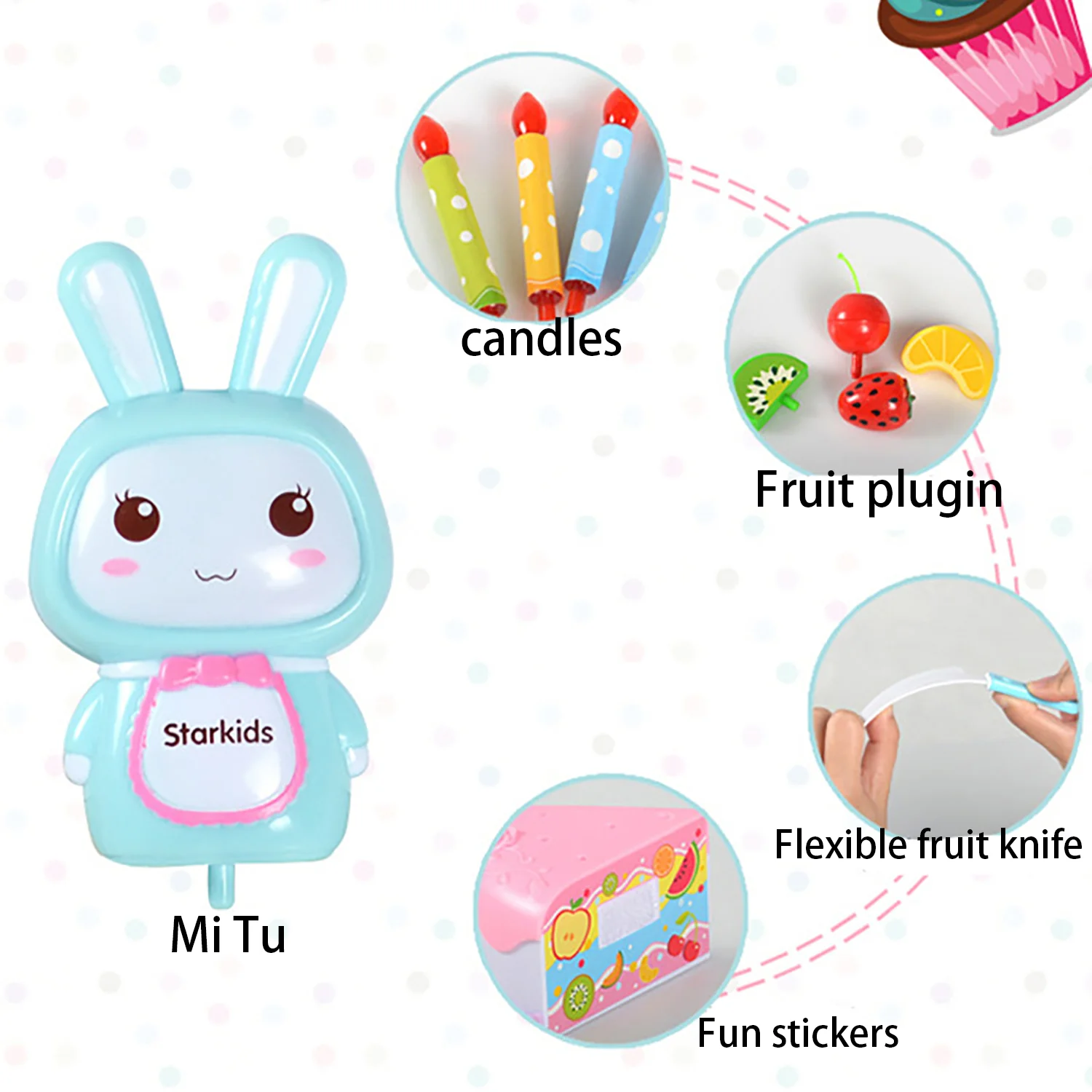 Children&rsquo;s Che Che Le simulation birthday princess cake toy fruit cake family set kitchen toys pretend kitchen toys pretend food toys