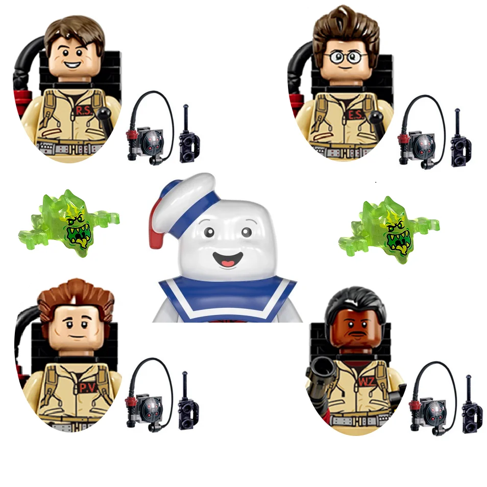 

7Pcs/Set Compatibl 10274 75828 75827 Movie Ghostbusters Figure Mini Ghost busters Buliding Blocks Bricks Toy