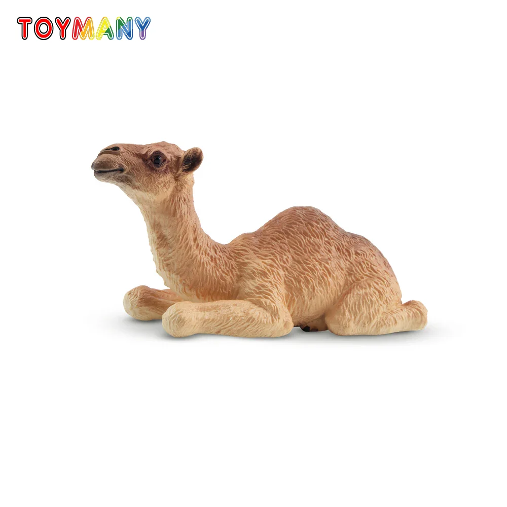 Toymany Simulation Camel Calf Wildlife Animal Model Toy Mini Figures Dolls Action Figurines Toys Children Gift Cake Decoration