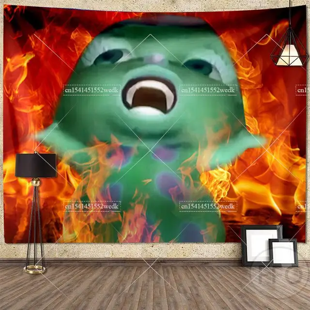 Bibble SenciMeme Tapisserie, Dessin Animé, Couverture Murale, Décor de Chambre, Fond Esthétique, Grille, Tapis, Décoration de La Maison 4