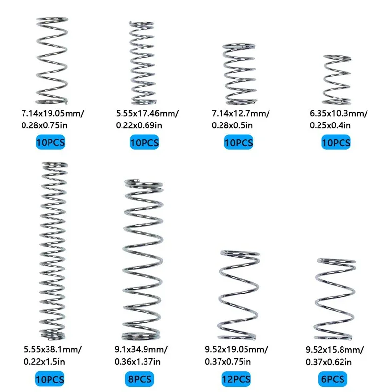 200PCS Compression Springs Set Hardware Tension Spring Compression Spring Kit Electrical Hardware Torsional And Extension Springs Set