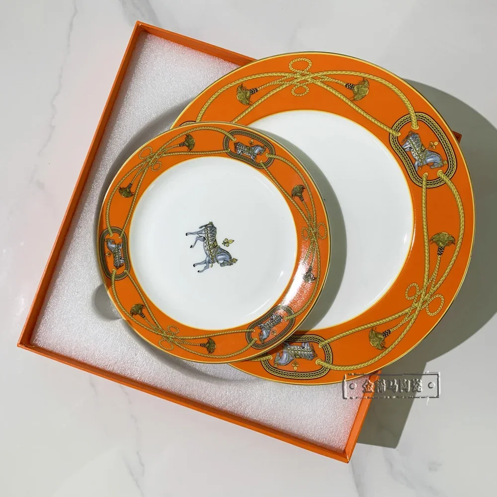 Dishes Plates Cake Dish Pastry Fruit Tray Steak Dinner Plates Bone China Porcelain Ceramic Tableware dining dish