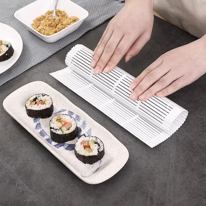 1개입 스시 롤 매트 - 완벽한 김밥과 주먹밥을 위한 간편한 논스틱 표면 - 내구성 있는 플라스틱 소재
