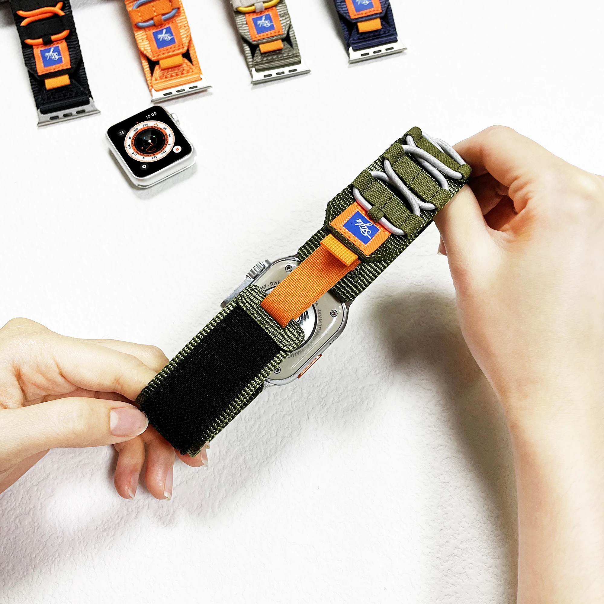 Tactical Nylon Sports Wrist Strap for Smartwatch - Durable Bracelet Design