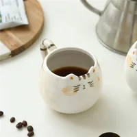 1pc cute ceramic cup, cat shaped mug, 380ml/13oz milk, coffee, and water cups 6