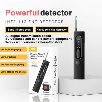 Anti-Spy Wireless RF Signal Detector Bug GSM GPS WiFi Tracker Camera Bug Professional Signal Detector Anti-Spy Infrared Scanner 1