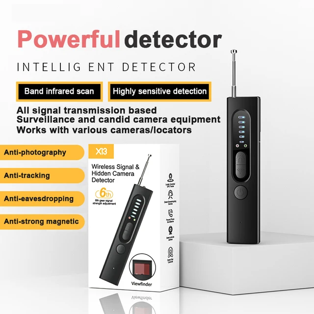 Anti-Spy Wireless RF Signal Detector Bug GSM GPS WiFi Tracker Camera Bug Professional Signal Detector Anti-Spy Infrared Scanner 1