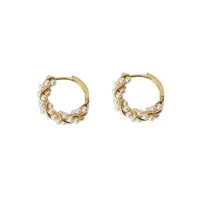 2024 Korean New Simple Temperament Circle Pearl Earrings Fashion Small Versatile Earrings Women's Jewelry - Image 6