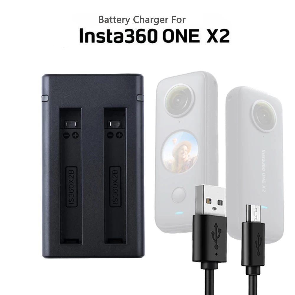 IS360X2B Charger For Insta 360 ONE X2 Battery Charger Insta360 X2 Sports Action Camera Fast Charge Accessories Parts