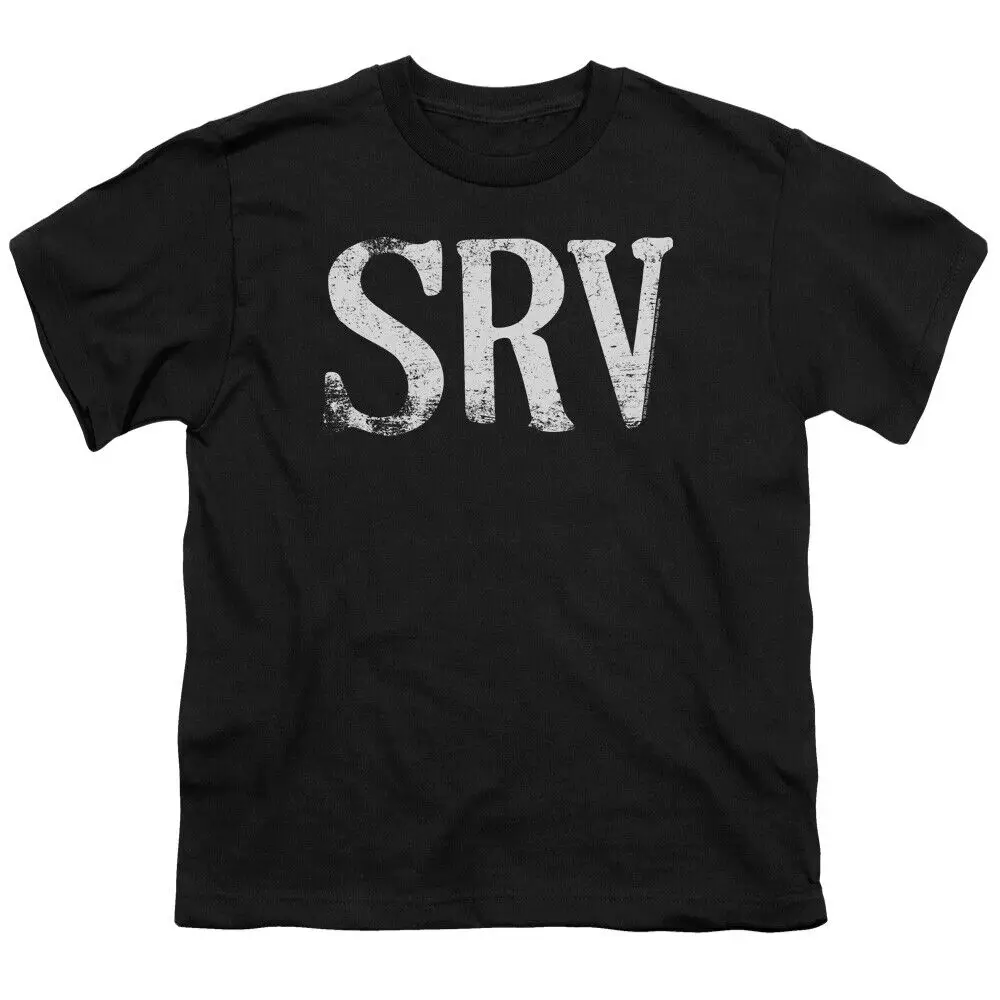 

Футболка Stevie Рэй Воган SRV для детей и молодежи, Лицензированная черная футболка с музыкальной рок-группой