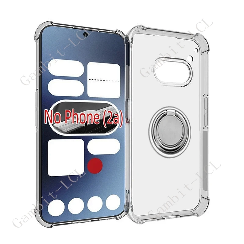 Enhanced Shockproof Soft Back Ring Holder Phone Case