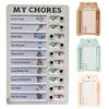 Reusable My Chores Checklist Daily Planner Chore Chart Memo Board Home Travel Planning Reminder Card for Kids Self-discipline 5